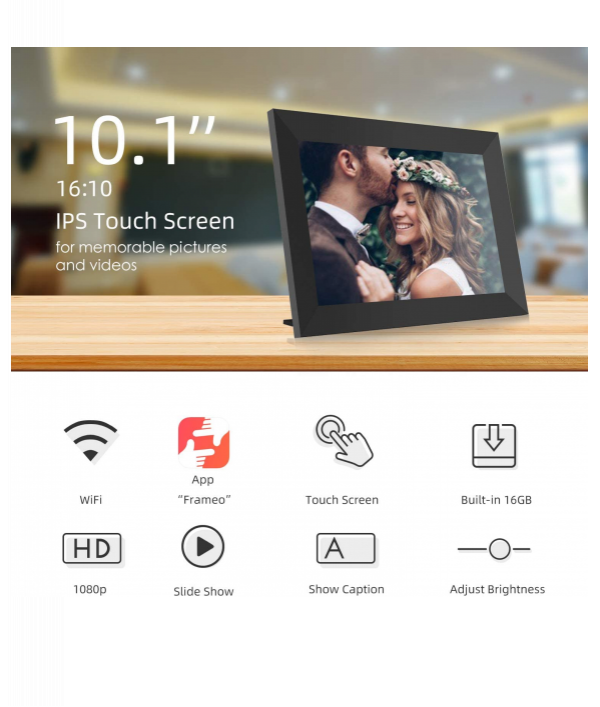 Enter Raffle to Win Jeemak WiFi Digital Photo Frame 10.1" hosted by Win